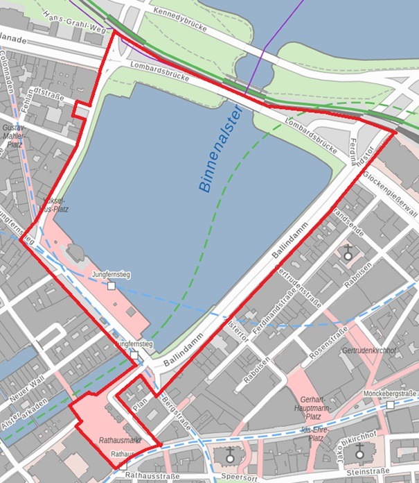 Silvester 2025/2026: Feuerwerksverbot rund um die Binnenalster und auf dem Rathausmarkt